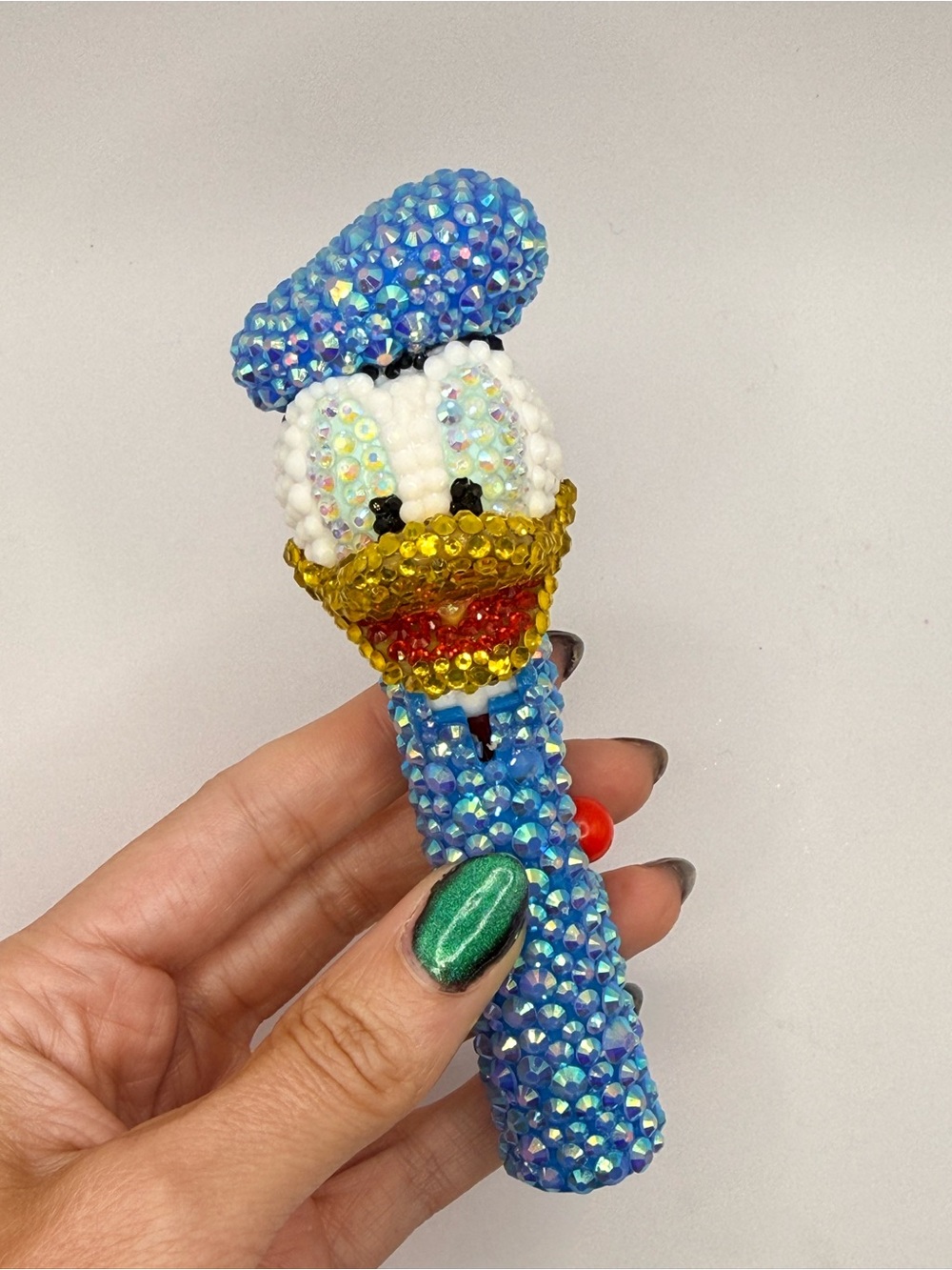 Disney Donald Duck rhinestone chupa chups lollipop holder